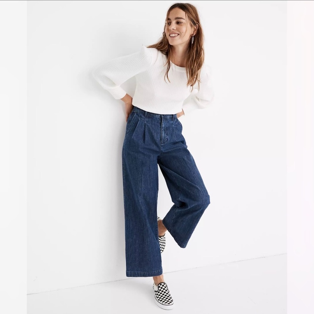 Madewell Dark Blue Wide-Leg Jeans